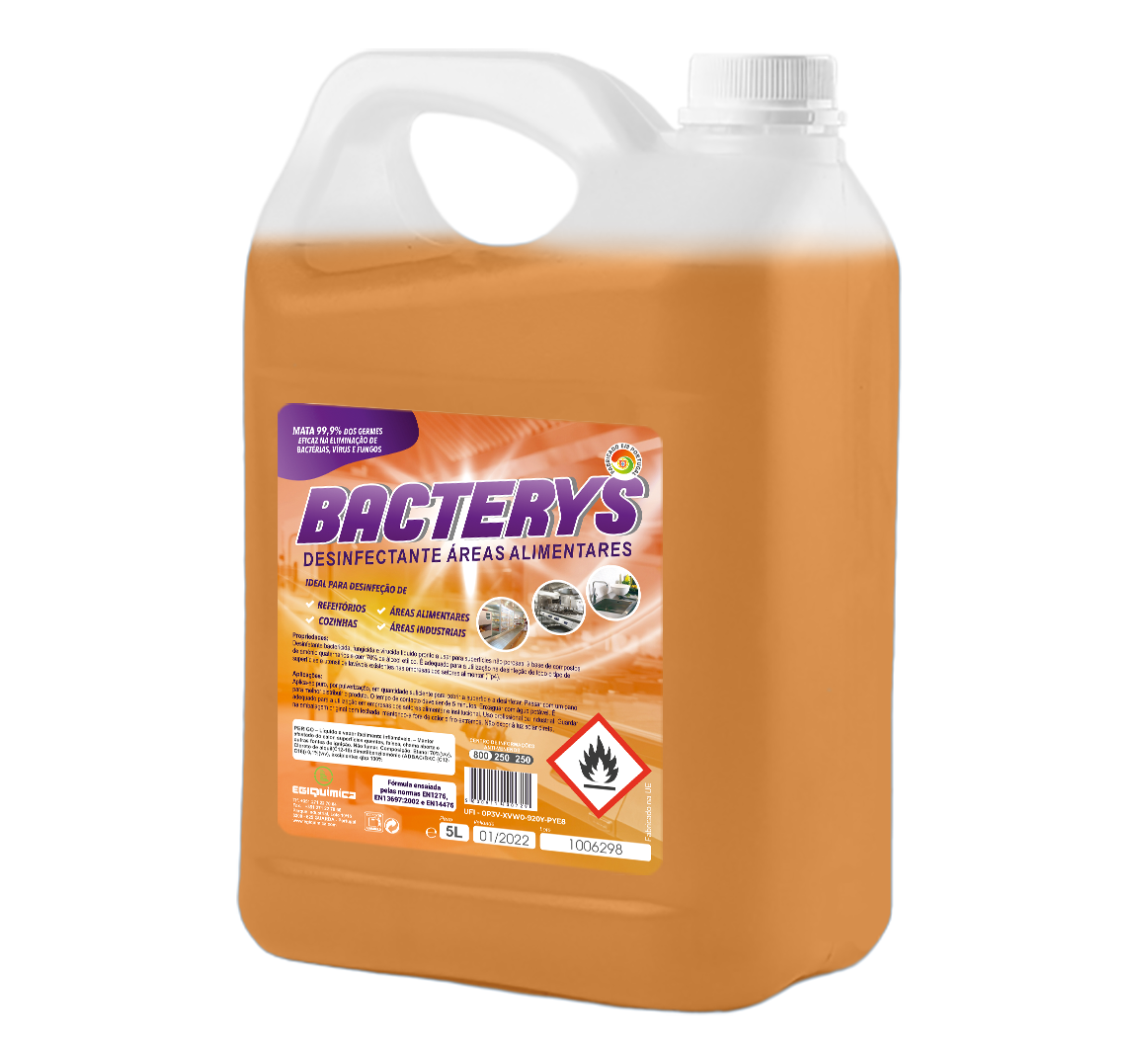 BACTERYS H7 Lava Tudo Desinfectante Evapora Facil